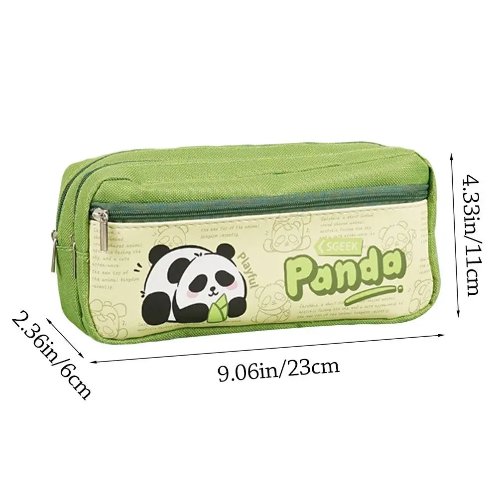 High Quality Canvas Pen Bag Panda/Capybara Large Capacity Pencil Case Multifunctional Pen Box Gift