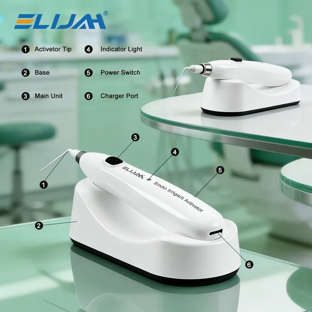 ELIJAH Wireless Dental Sonic Activator for Root Canal Cleaning Irrigator Endo Ultra Vibration Device with 20 Tips Dentist Tools view 4