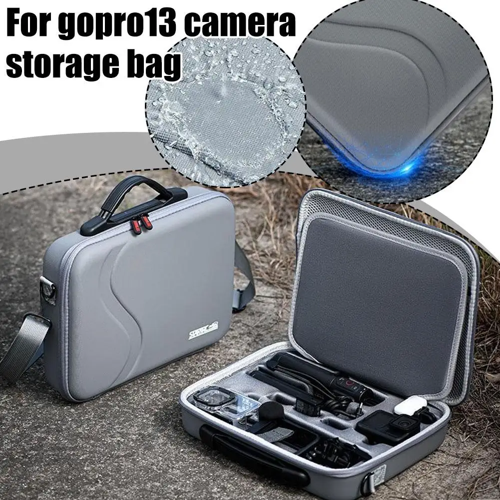 For Hero13 Camera Storage Bag Charger Battery Base Selfie Stick Storage Handbag Portable Waterproof Camera Accessories