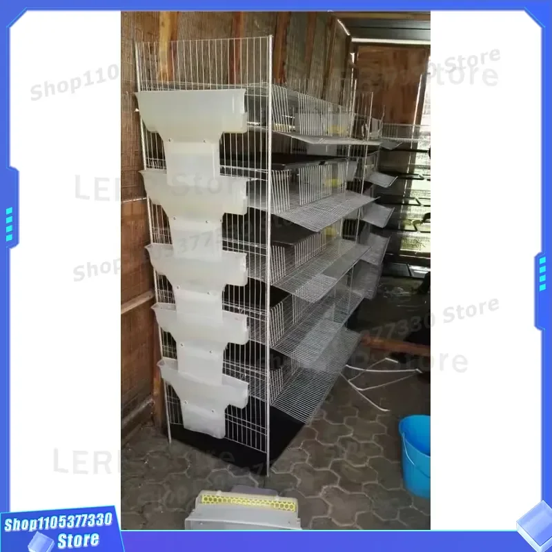 HJ QC400A Automatic Quail Feeder Cage Set for 200 to 300 Birds Poultry Farming Equipment Large Capacity Breeding House System