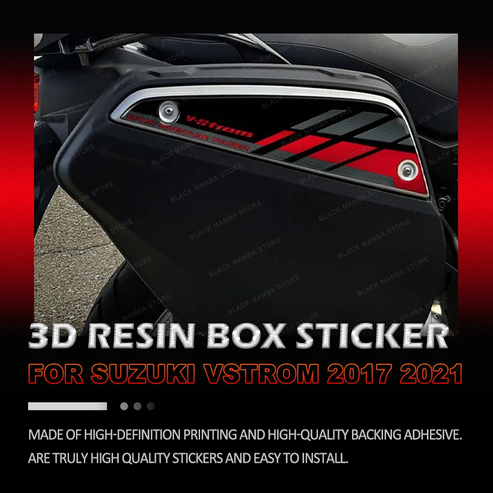 

For SUZUKI VSTROM V-STROM 2017 2021 Suitcase Kit Motorcycles Luggage Accessories 3D Sticker Protection Suitcase Decal