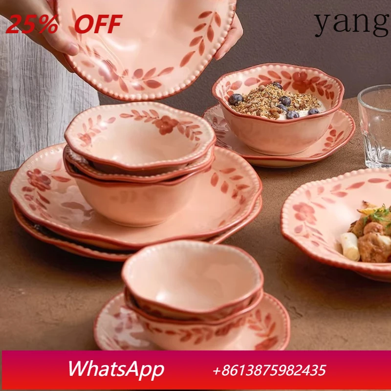 

LTT ceramic tableware, dish set, household rice bowl and chopsticks combination