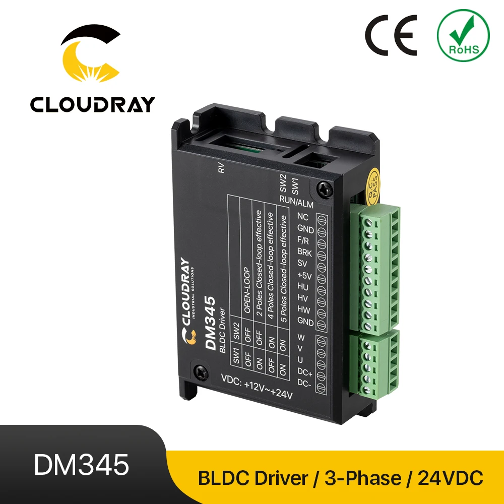 Cloudray 42 Brushless DC Motor Driver 3-phase 12-30VDC for 10-70W BLDC Motor