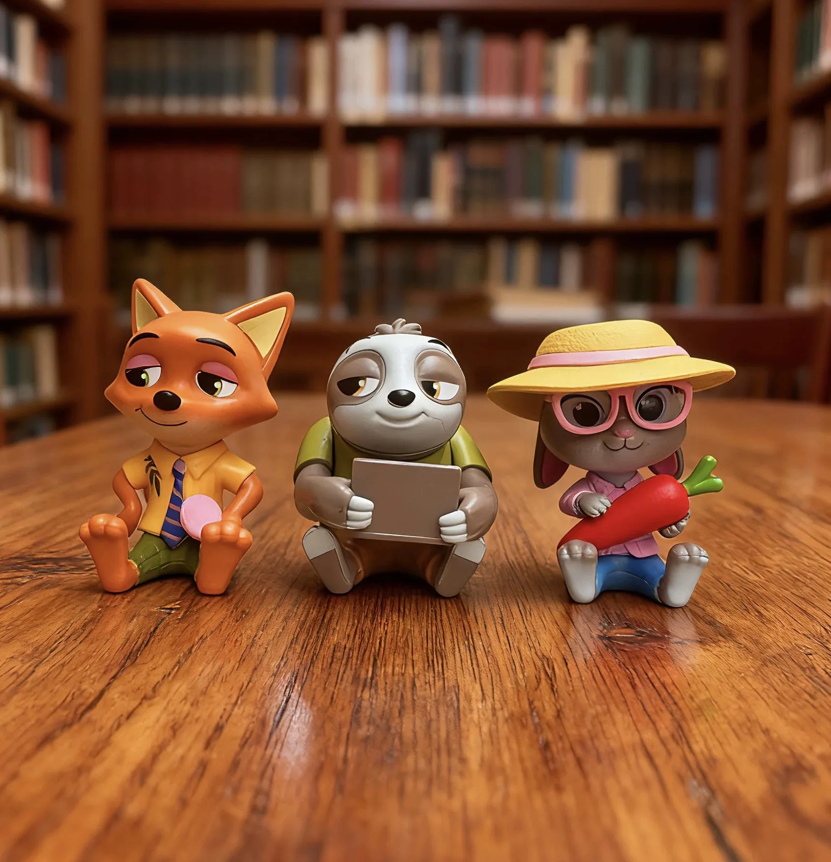 صديقة للبيئة مادة PVC تصميم كرتوني متعدد المشاهد قابل للتكيف، زينة Zootopia، لعبة تزيين كعكة السيارة القابلة للجمع #3