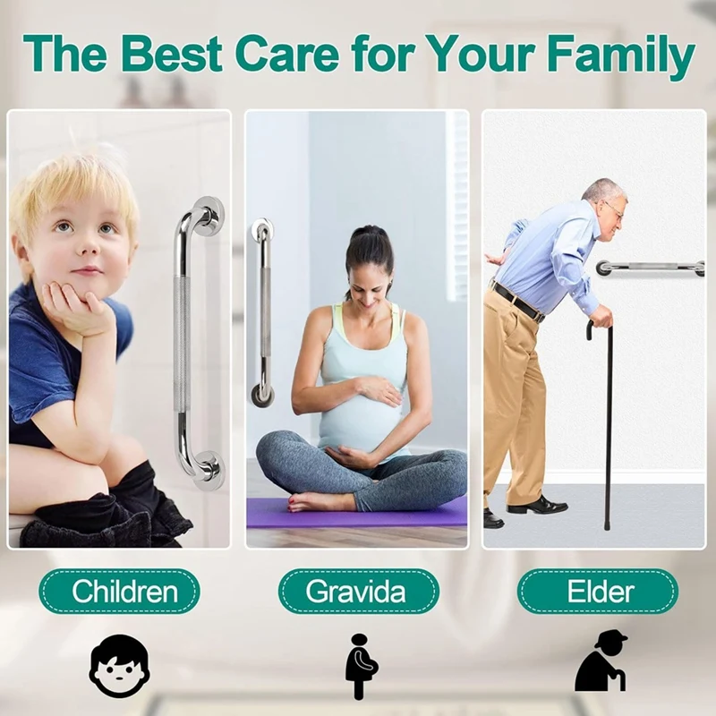 HOT! Bathtub And Shower Grab Bars Bathroom Shower Grab Bars Grab Bars Non-Slip Shower Handles