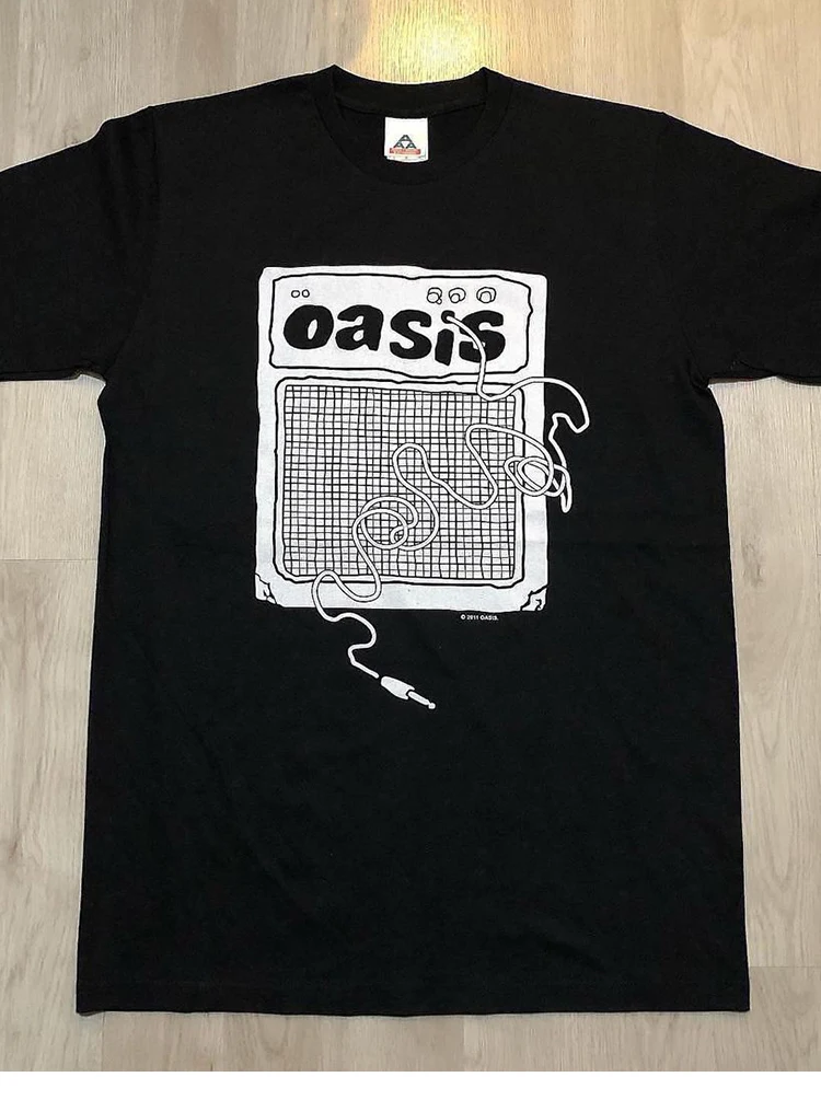 Oasis Band David Bowie's Merchandise Short-sleeved T-shirt, Hip-hop Street Style, American Retro Half-sleeve