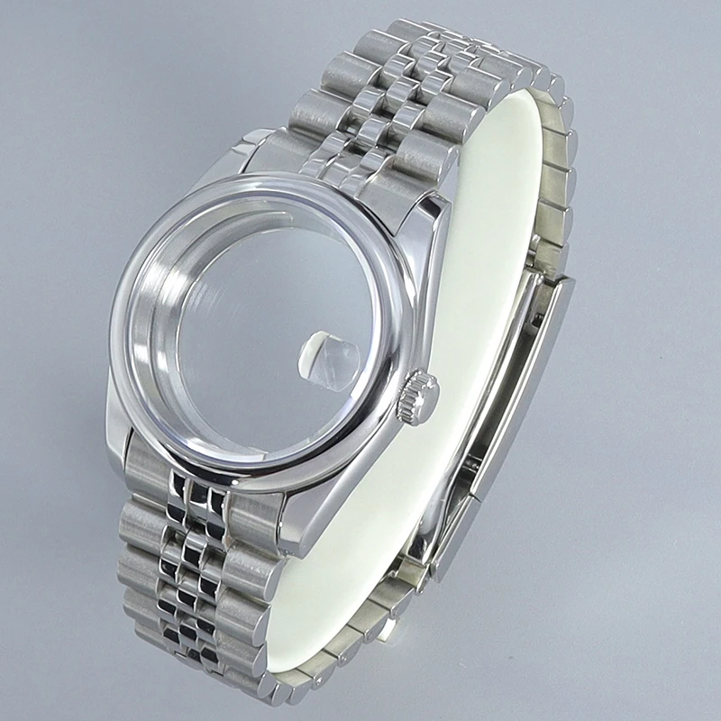 

36mm/39mm nh35 Watch Case Strap Soild Stainless Steel Sapphire Glass For 4R NH35 NH36 Miyota8215 8205 Movement 28.5mmDial Oyster