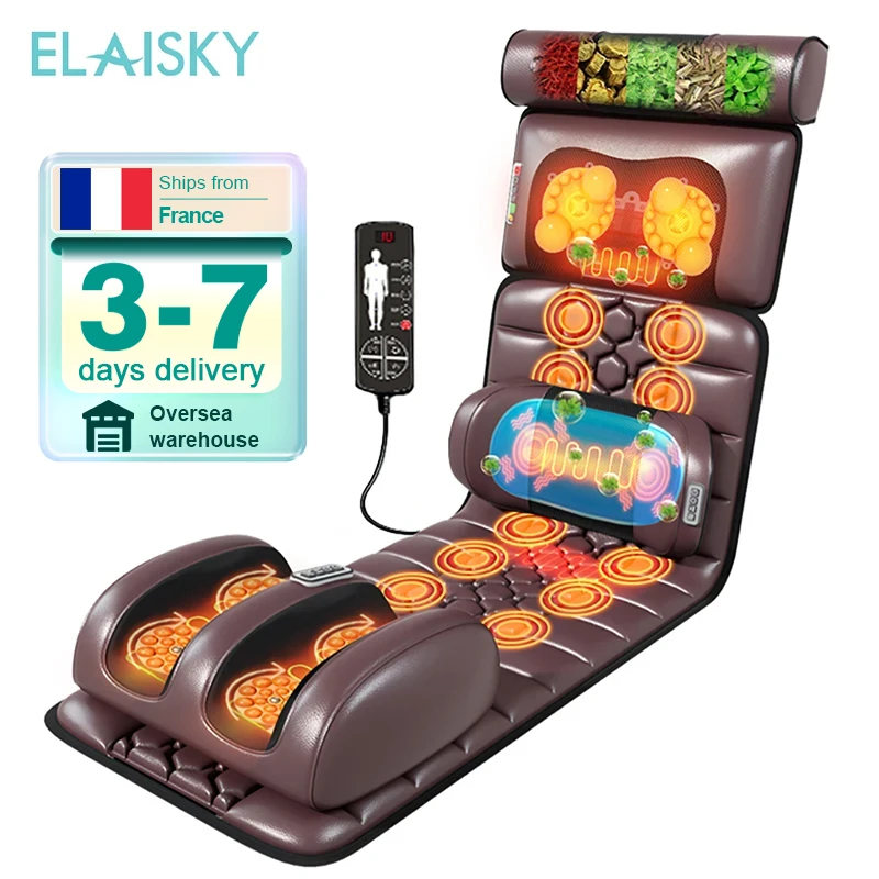 96 HeadsMassage Matras Top-niveau Configuratie Trillen Taille Kneden Heet Kompres Ontspanning Kussen Mat Voor BodyPain Relief