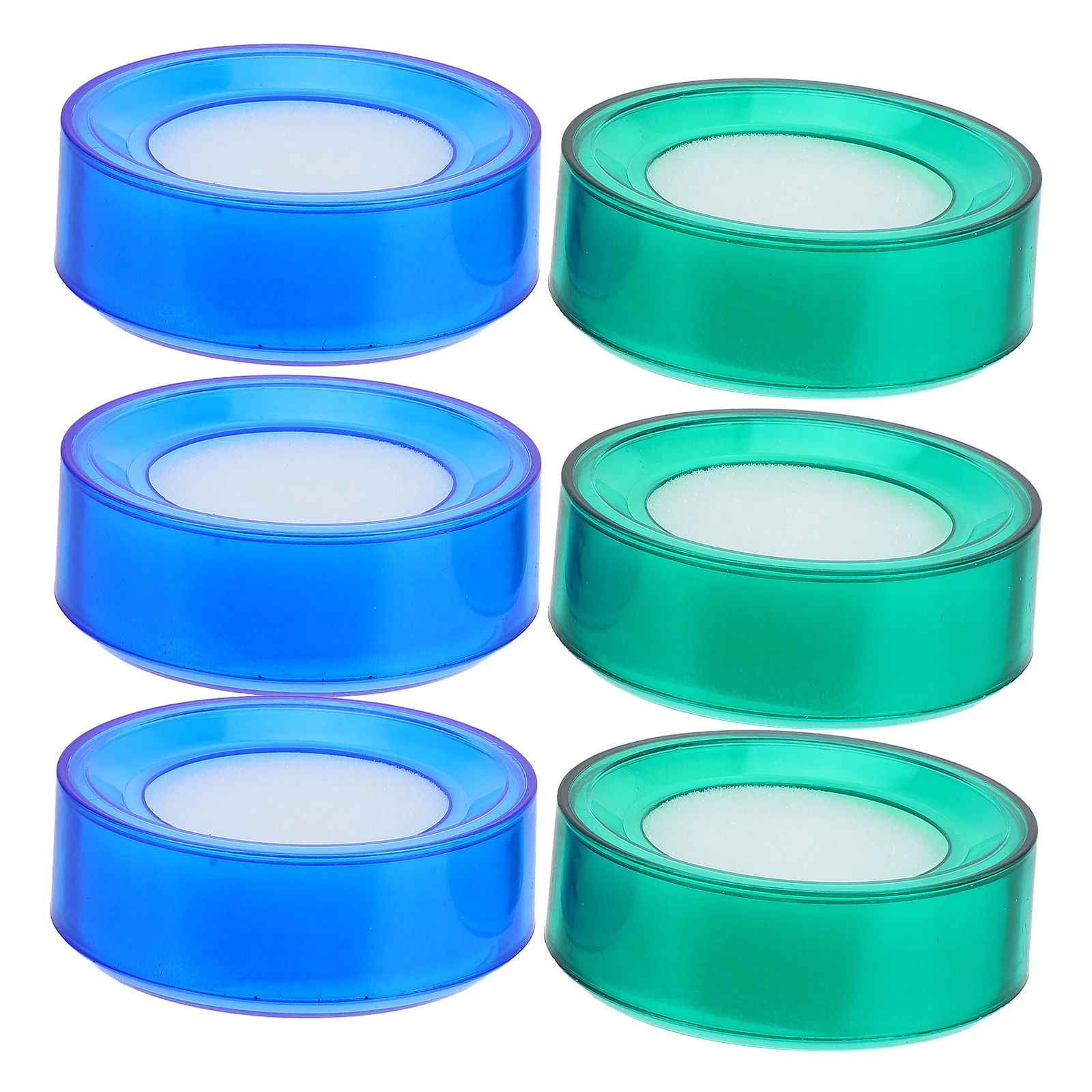 6Pcs Sponge Cup Wet Hand Fingertip Moistener Sponge Finger Wetted Tool for Counting Cash (Random Color)