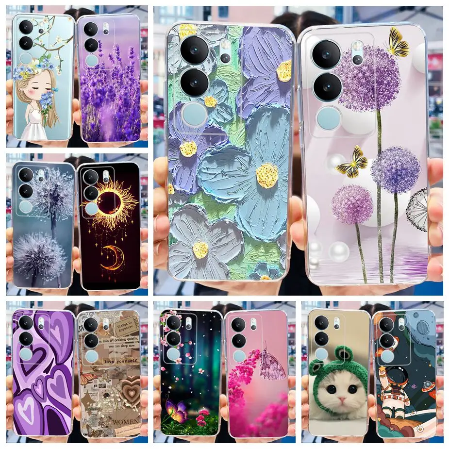 For Vivo V29 Case V2250 Popular Painted Back Cover Clear Silicone Soft TPU Phone Case For Vivo V29 Pro V2251 V 29 VivoV29 Fundas