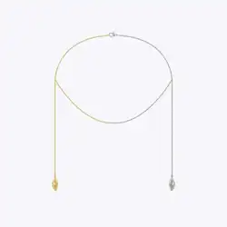 ENFASHION Bi-color Rain Drop Pendant Necklace For Women Jewelry Para Mujer Fashion Simple Gold Color Fashion Jewelry P233400