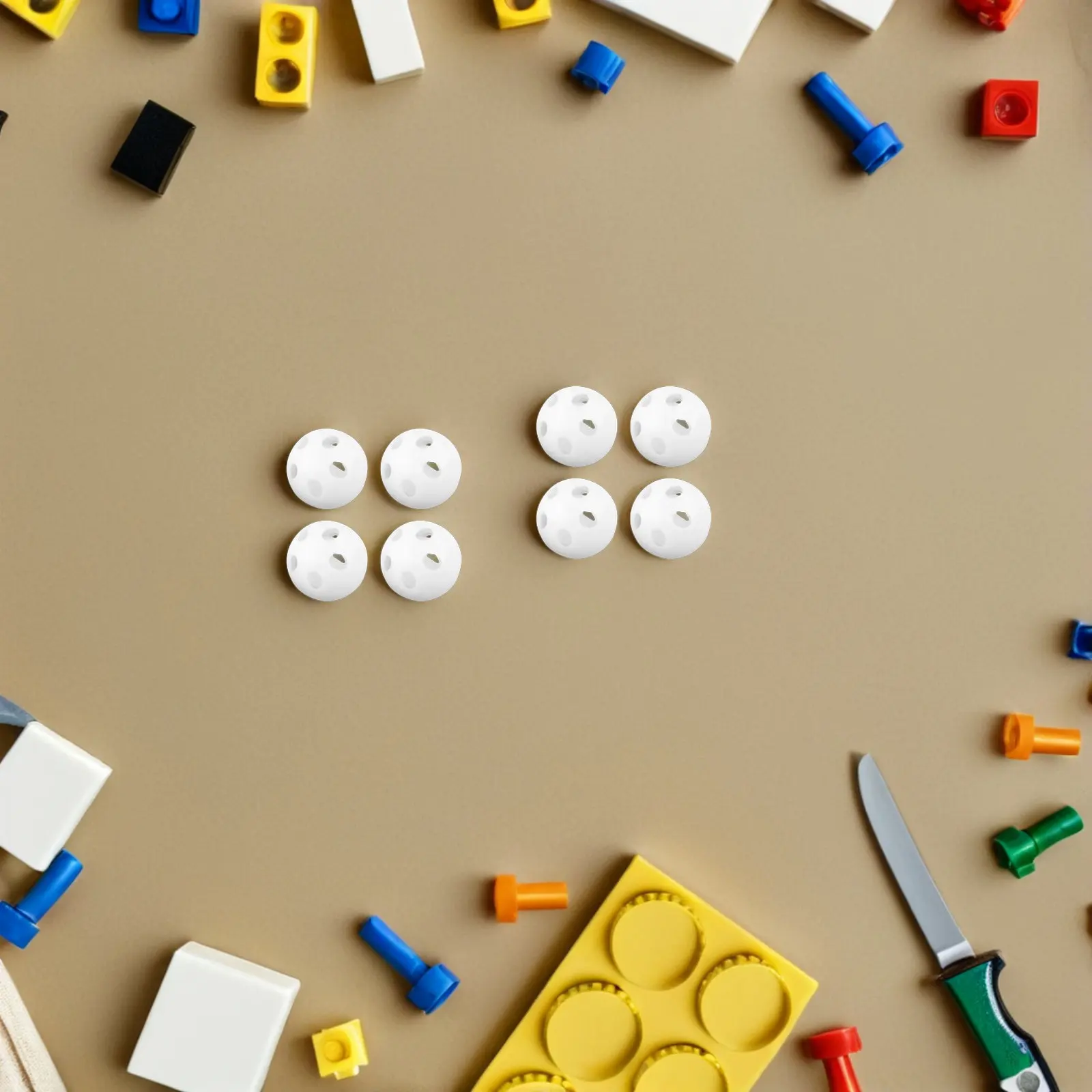 

80 шт. вставок-погремушек для сенсорных игрушек для новорожденных - компактные белые пластиковые шарики для улучшения поделок своими руками и ремонта