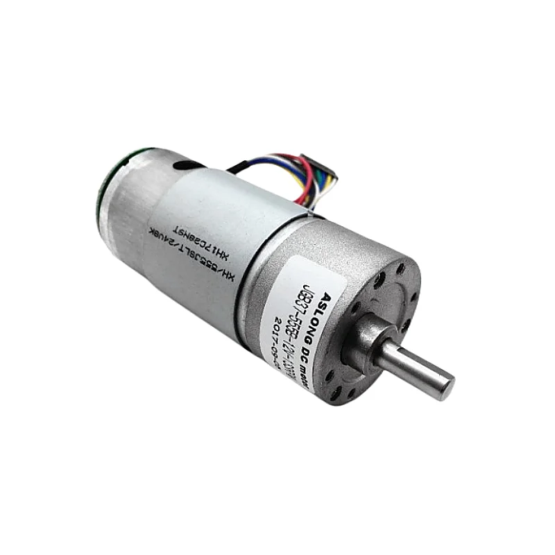 JGB37-555B 6V~24V High torque DC Gear Motor With High Precision Encoder Speed Encoder Motor General 12V 640RPM or Choose Other