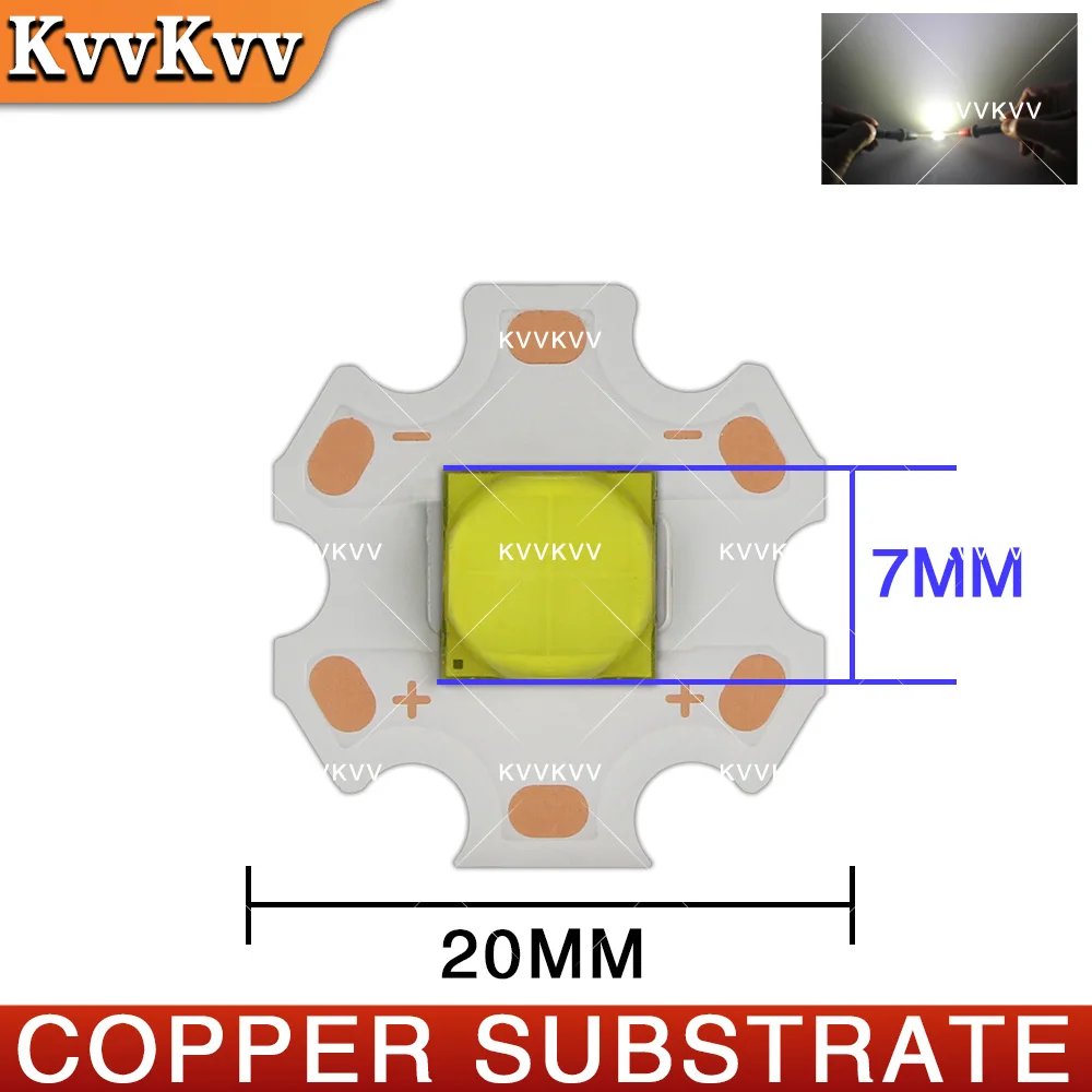 High Brightness LED Lamp Beads 20W 12V 40W LED Chips 3V 6V XHP70 7070 Warm White Light For Flashlight Headlight DIY Accessories - Image 3