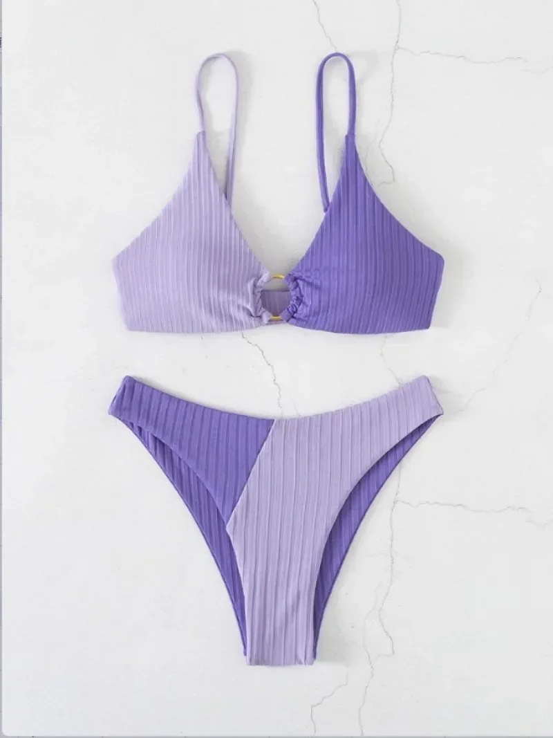 2024 Bikini Sexy costumi da bagno da donna Push Up costumi da bagno a vita alta costumi da bagno a taglio alto Push Up Beach Bikini Set femminile Biquini