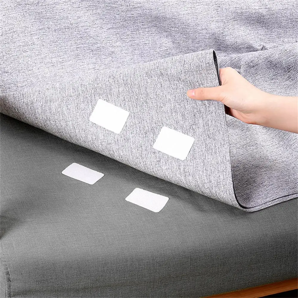 5/10pairs Adhesive Fastener Nylon Scratch Double-sided Sticker Anti Slip Bed Sheet Sofa Mats Carpet Pads Room Home Supplies