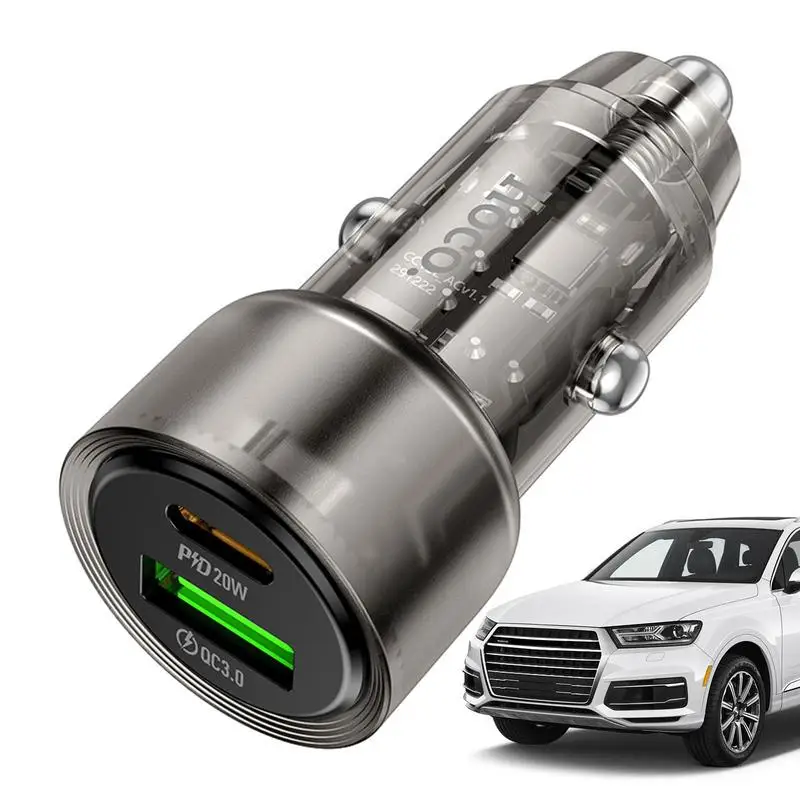 

PD Car Charger Adapter For Truck Type C Fast Charging Head For Road Trip Essentials Road Trip Essentials Charger Adapter For Car