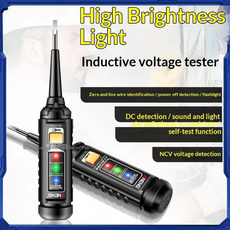 1/3Pcs Highlight Color Light Professional AC Voltage Detection B15 Induction Teste Pen Electrician Screwdriver Testing Tools view 5