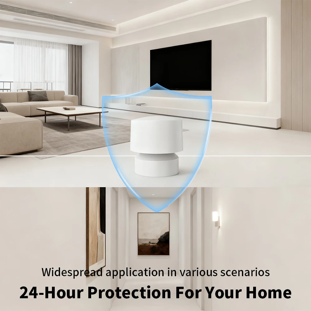 Zigbee or WiFi Smart Human Presence Sensor 24G mmWave Radar 20ft Motion/15ft Static Detection for Tuya/Alexa/Google Home Voice view 4