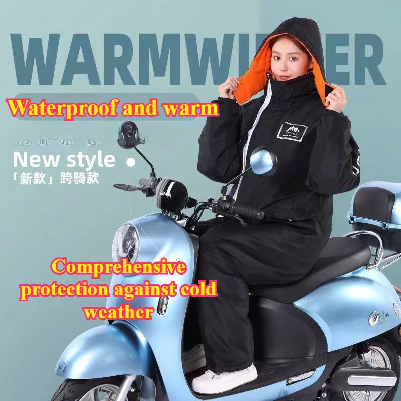 

NEW Motorcycle Riding Cold-proof Clothing Winter Warm Waterproof Windproof All-in-One Suit Thickened Plush Riding 모터사이클 재킷