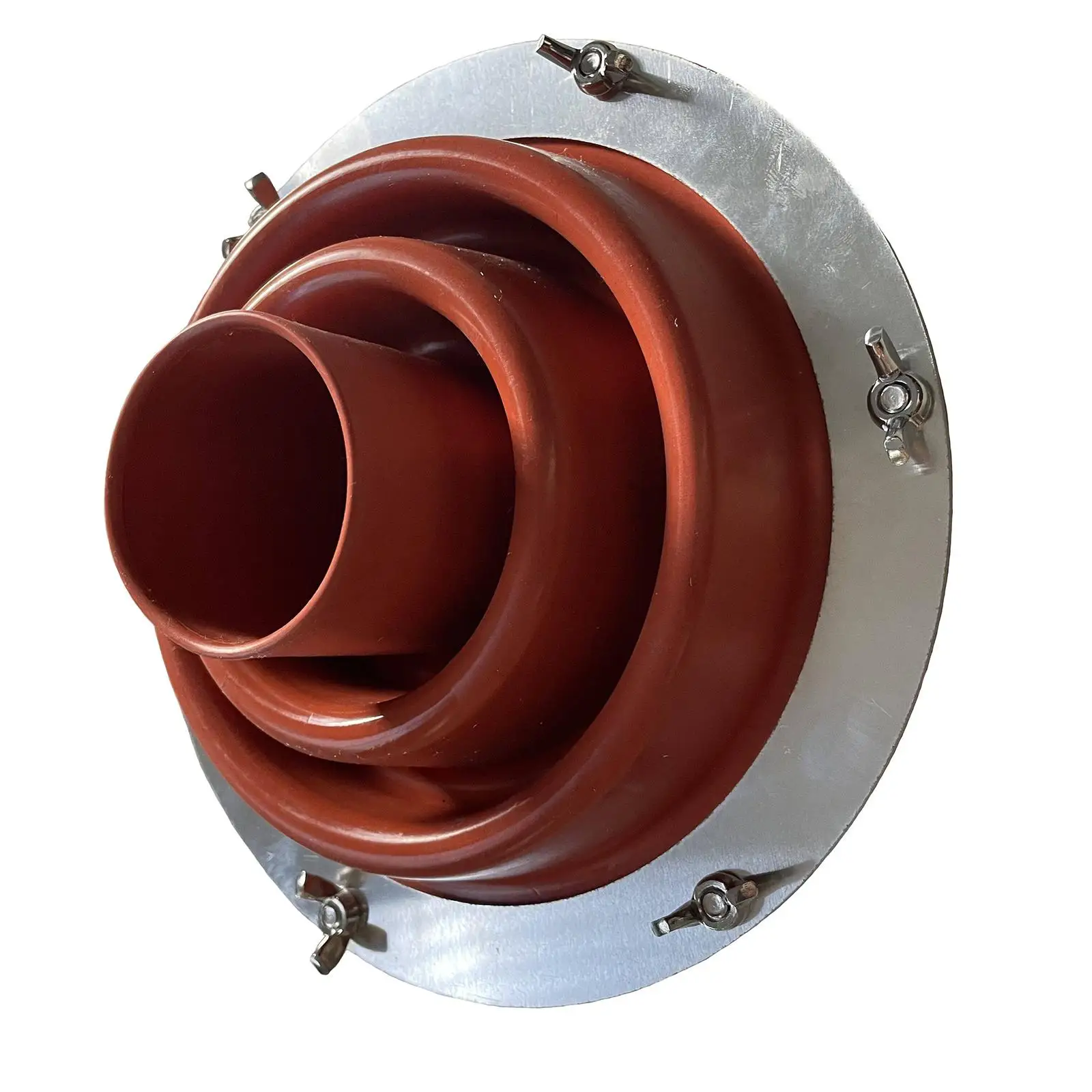 

Silicone Tent Stove Jack, Roof Jack Pipe Od 3" to 5 1/4", Wood Burner Flue Pipe Fitting, Round Base Roofing Pipe Flashing
