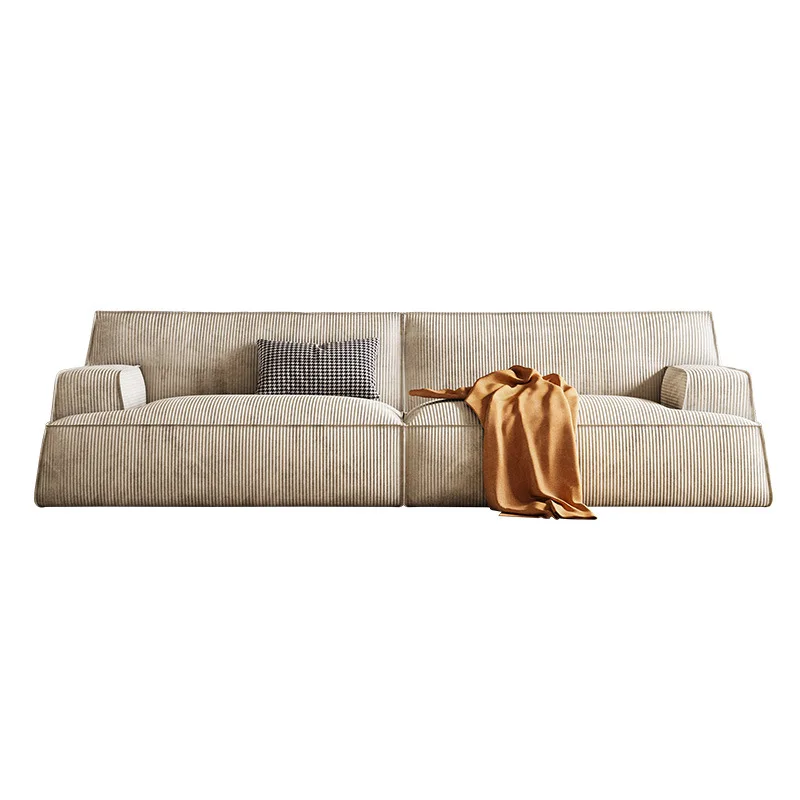 

Large and small apartment, living room, no skeleton, Damascus, corduroy, minimalist, inline sofa