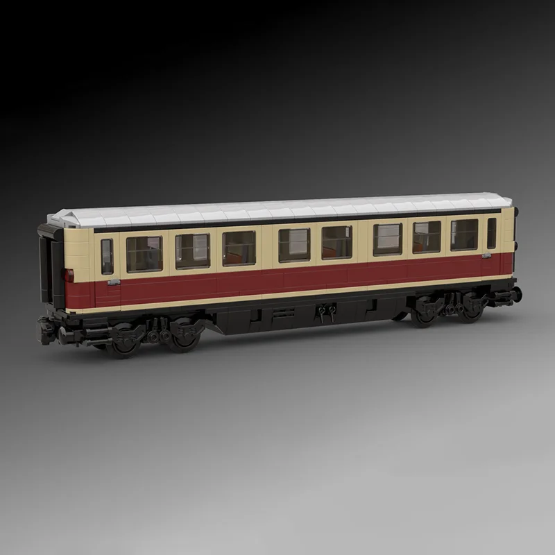 

MOC 1st Class passenger wagon, passenger train carriage model building block train children's toy assembly gift building block