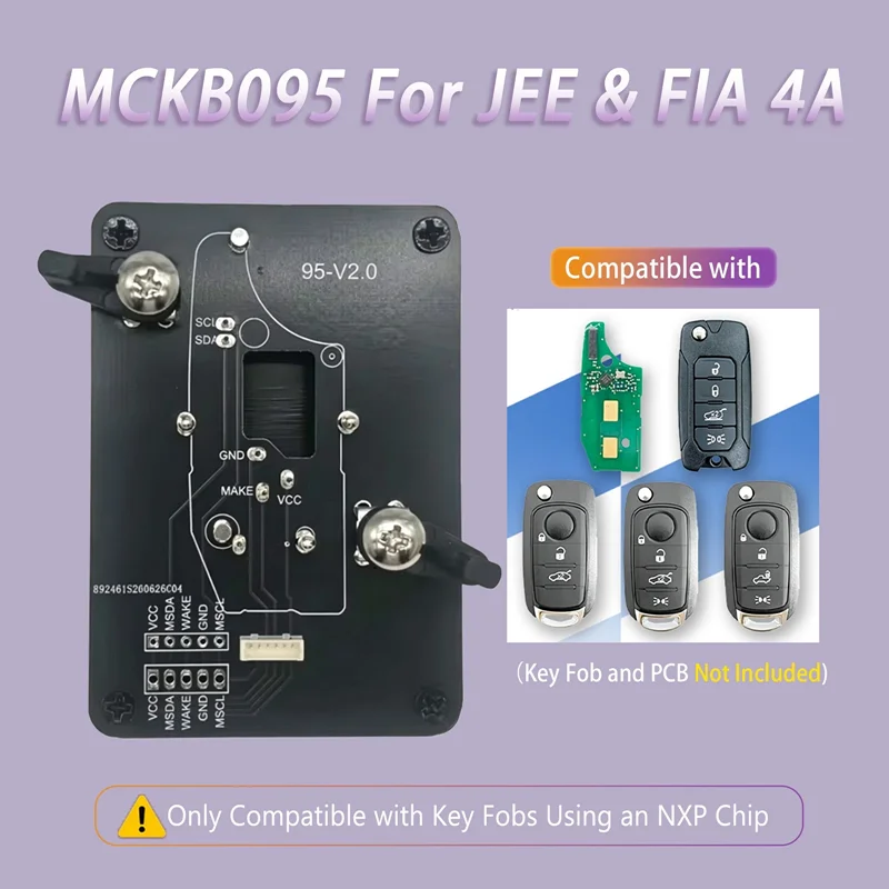 MCKB095 Solder-Free Adapter Compatible nxpkiller Fit FCC RX2RKEL9 4A NCF Chip 434Mhz For Fiat Egea Tipo 500X For Jeep Renegade