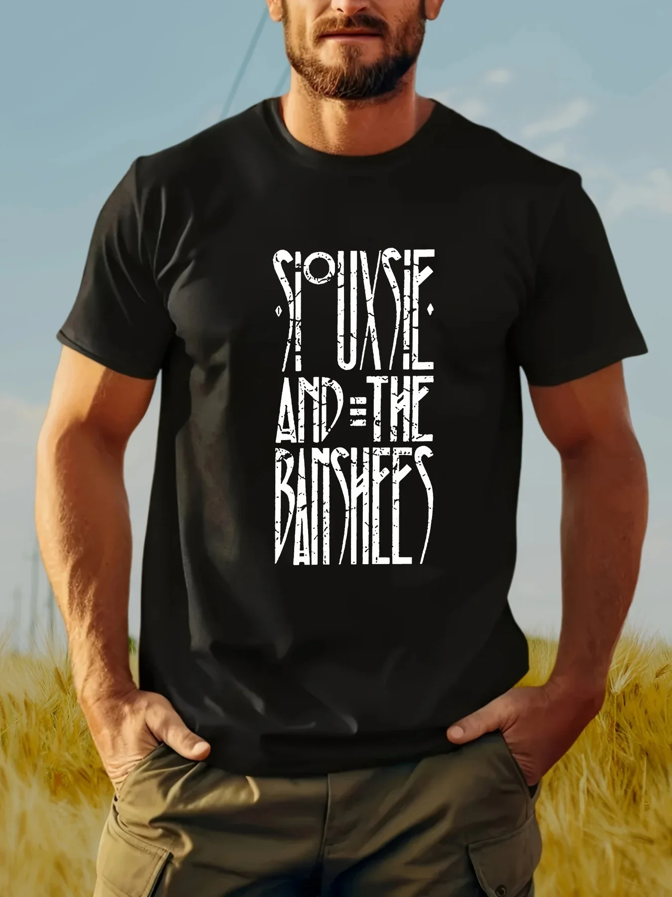 

Siouxsie and the Banshees Graphic Tee for Men 100 Cotton Knit Fabric Casual T Shirt with Crew Neck Short Sleeves