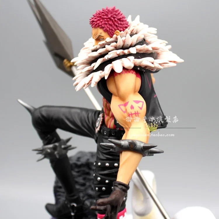 37cm Anime Figure One Piece King Of Artist Charlotte Katakuri Pvc Model Doll Action Figure per giocattoli regalo da collezione