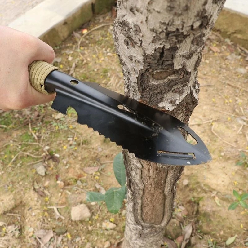 D84F Multifunctional Shovel Portable Stainless Steel Shovel Garden Planting Vegetables Digging Shove Outdoor Tool