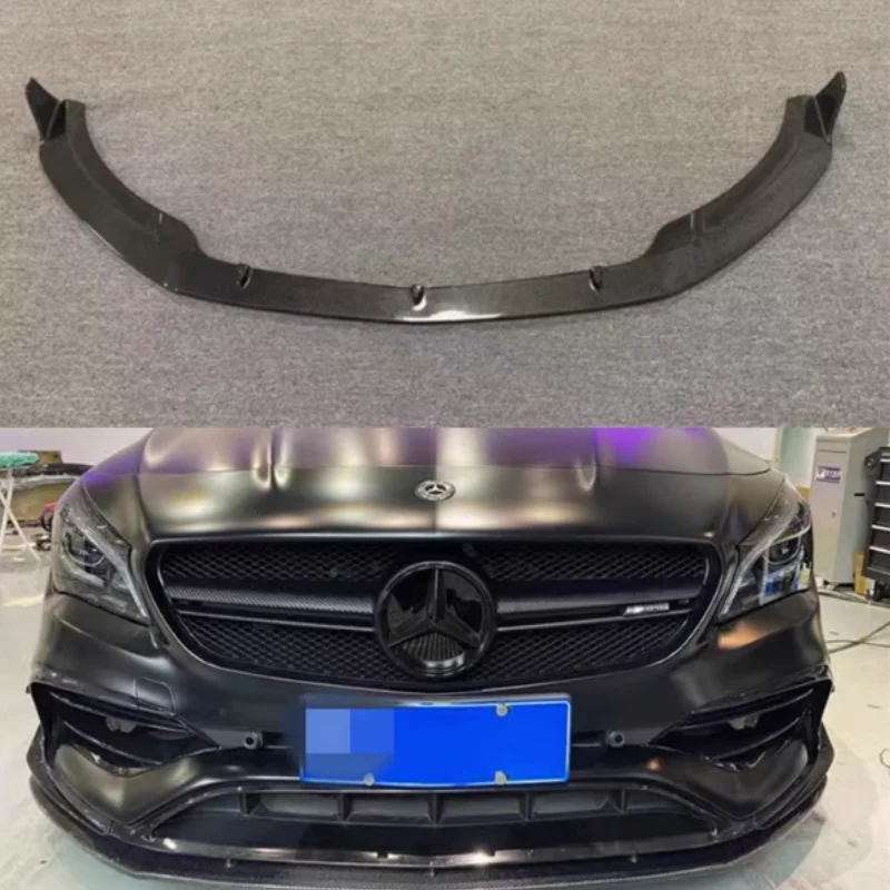 For Mercedes-Benz A-class A45 CLA220260CLA45 2017 2018 2019 2020  modified carbon fiber PK front lip front shovel jaw