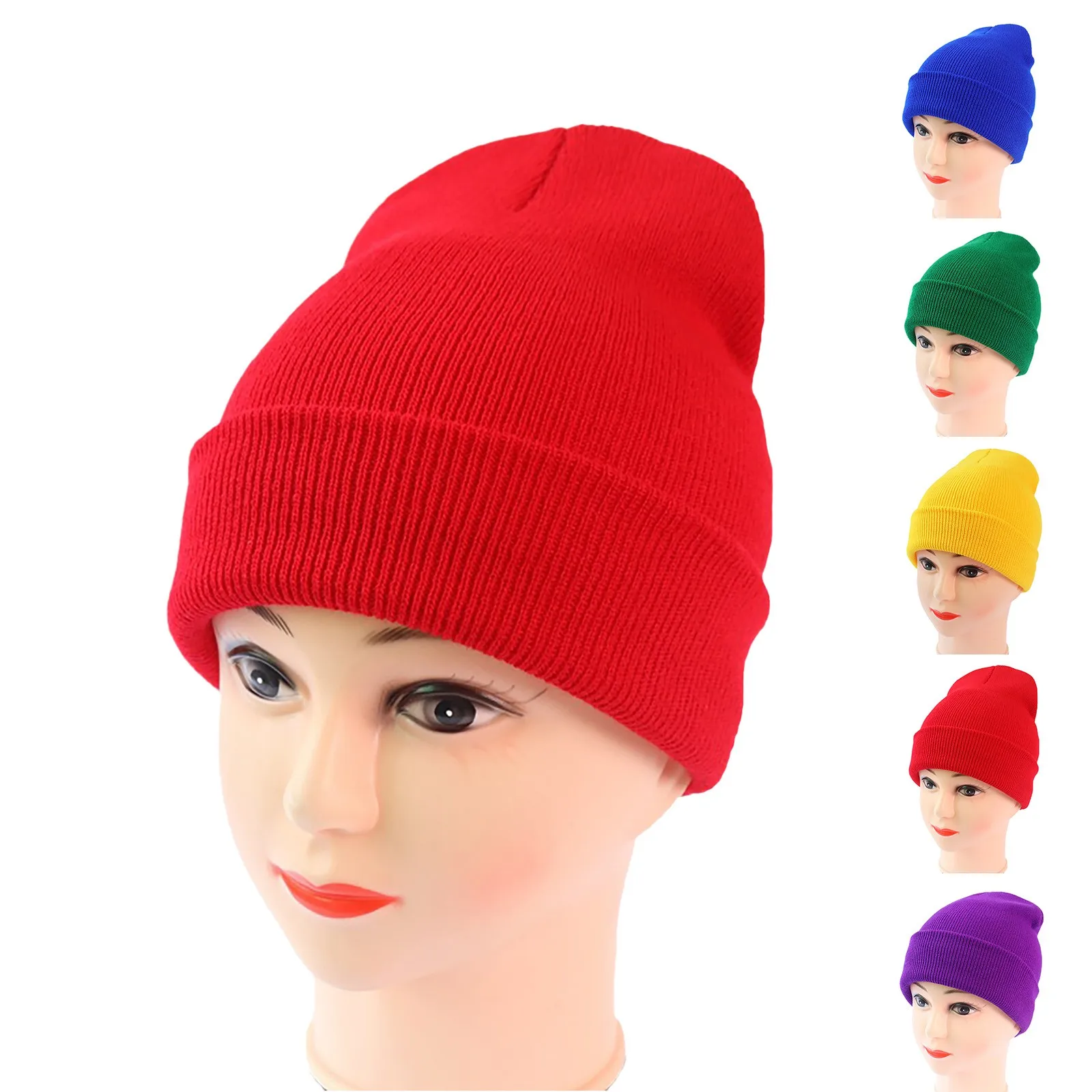 Newest Unisex Hats Wool Acrylic Knitted Cap Women Men Beaines for Autumn Winter Warm  Knitted Autumn Outdoor Beanie