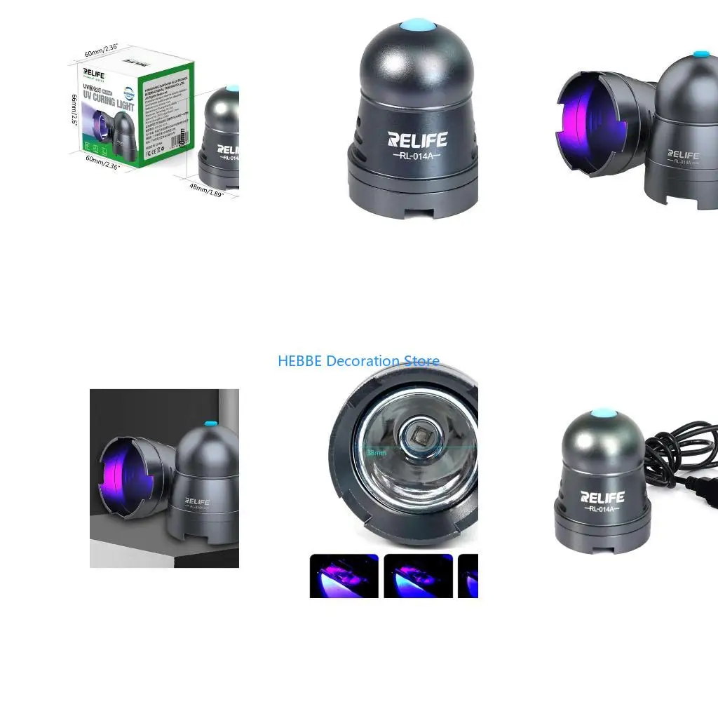 B0KC RL-014A UV Curing Lamp Phone Motherboard Repair Lamp 5V USB LED High Power Rapid Curing Green Oil Light Lamp