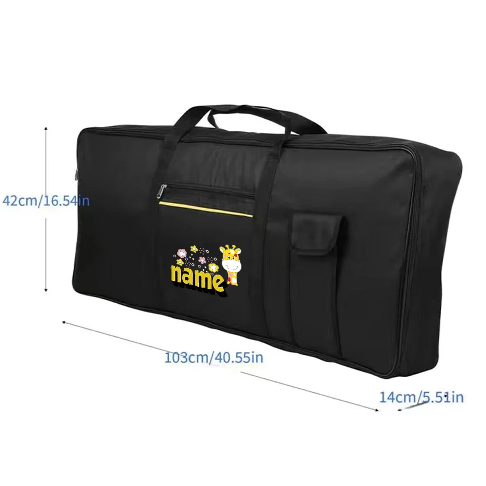 Personalized Customized Portable Instrument Storage Box 61 Key Electronic Piano Bag Stylish Large Pocket Durable Handbag