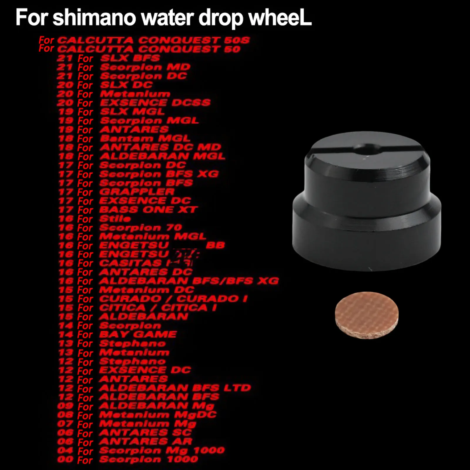 1pc Reel Wire Gauge Nut For SLX DC Half Moon Cap M7 S Brands Water Drop Wheels Wires Gauge Nuts Fishing Accessories