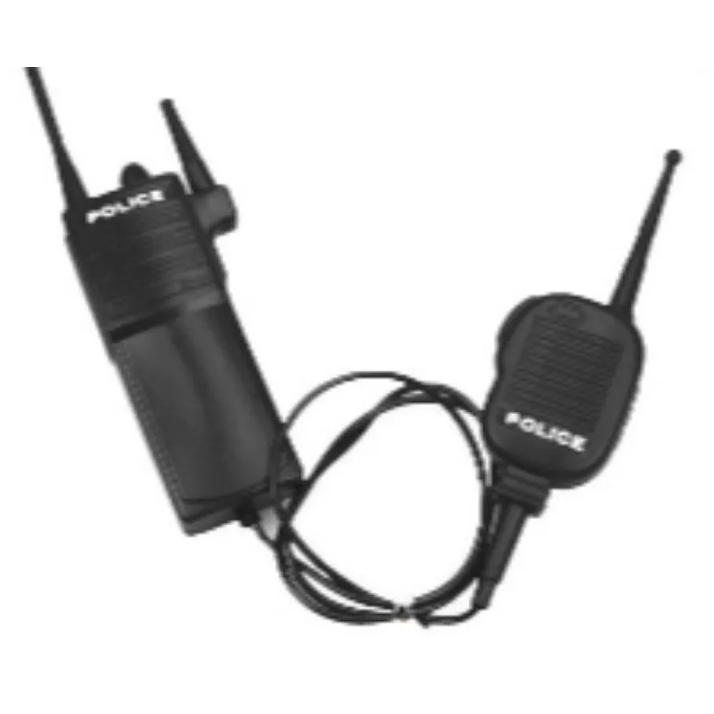 Polícia vestir-se acessórios de três peças de plástico walkie talkie adereços preto e branco verificado gravata chapéu da polícia