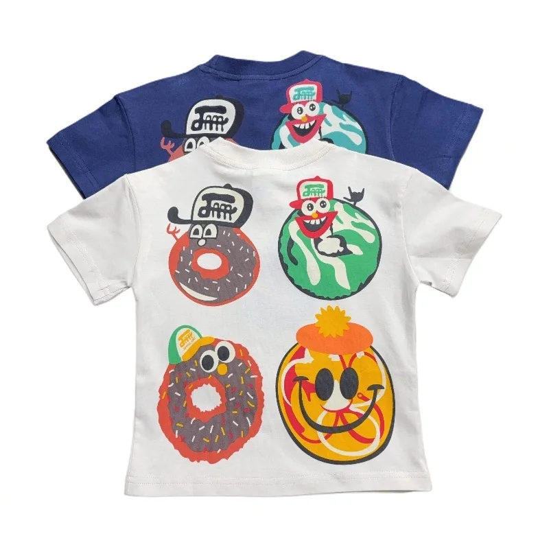 

2025 New Summer Fruit and Vegetable Sweet Circle Children's Cotton Fashion Round Neck Versatile Summer Children's Cool Tank Top