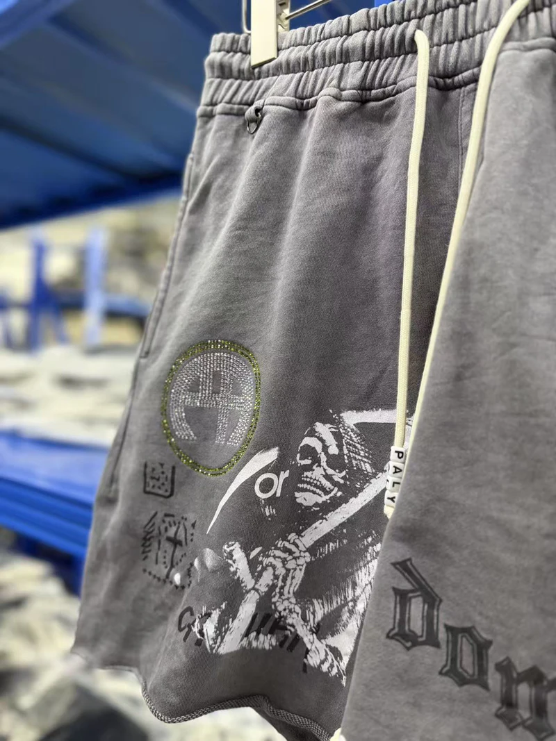 2026ss Vintage PALY Shorts Streetwear High Quality Hip Hop Men Woman Joggers Black Grey Shorts