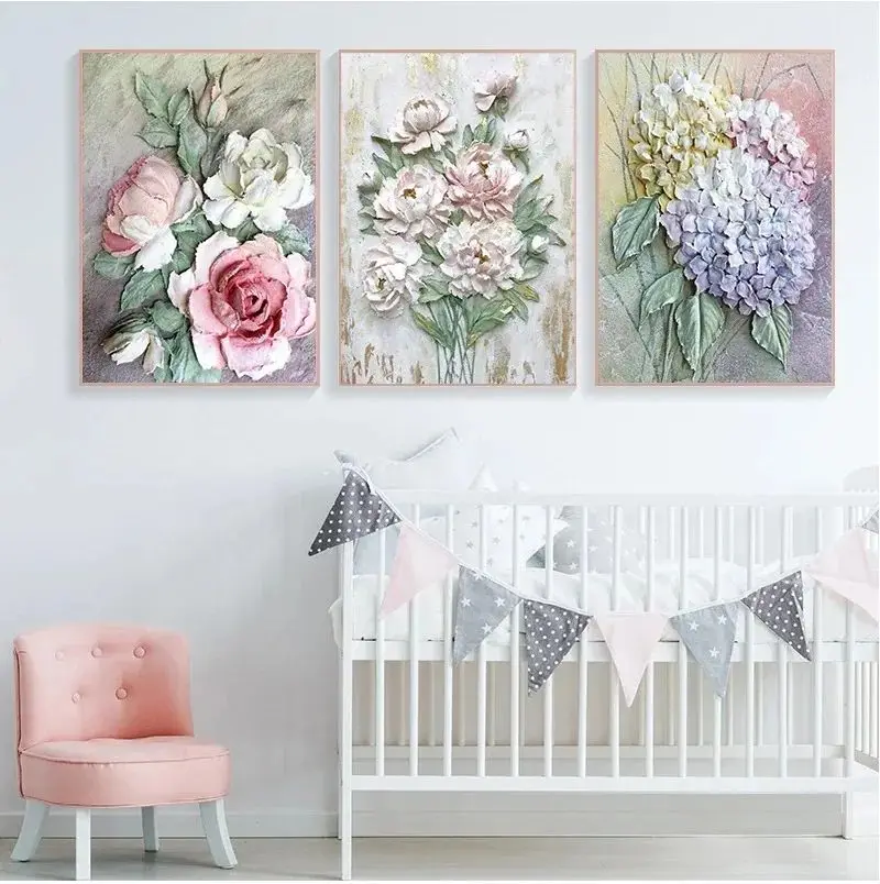 Art Scandinavian Home Decor Abstract Canvas Painting Wall Art Flower Posters And Prints Wall Pictures For Living Room Decoration