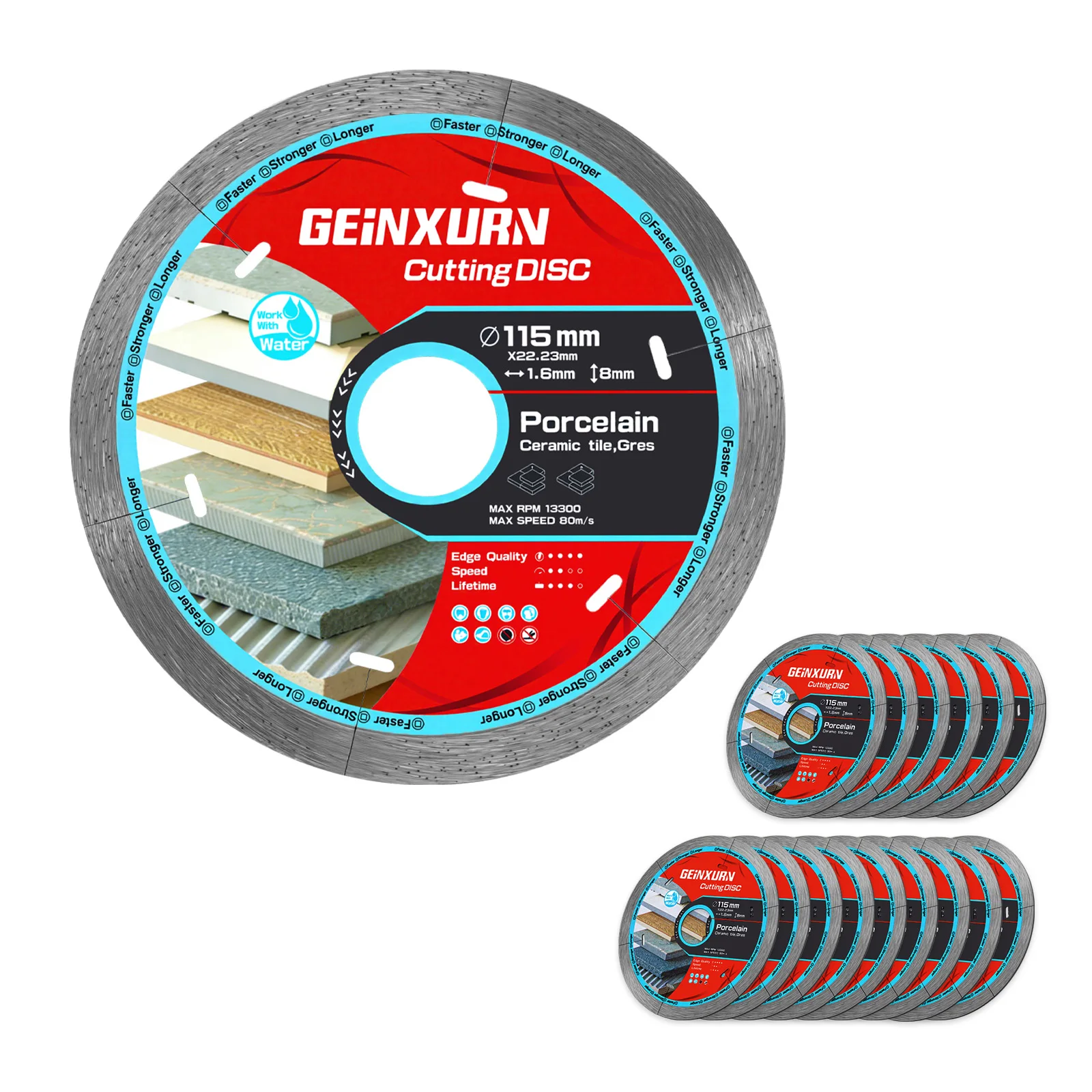 Angle Grinder 4.5 - Geinxurn 3/5/8/15 PCS Continuous Rim Cutting