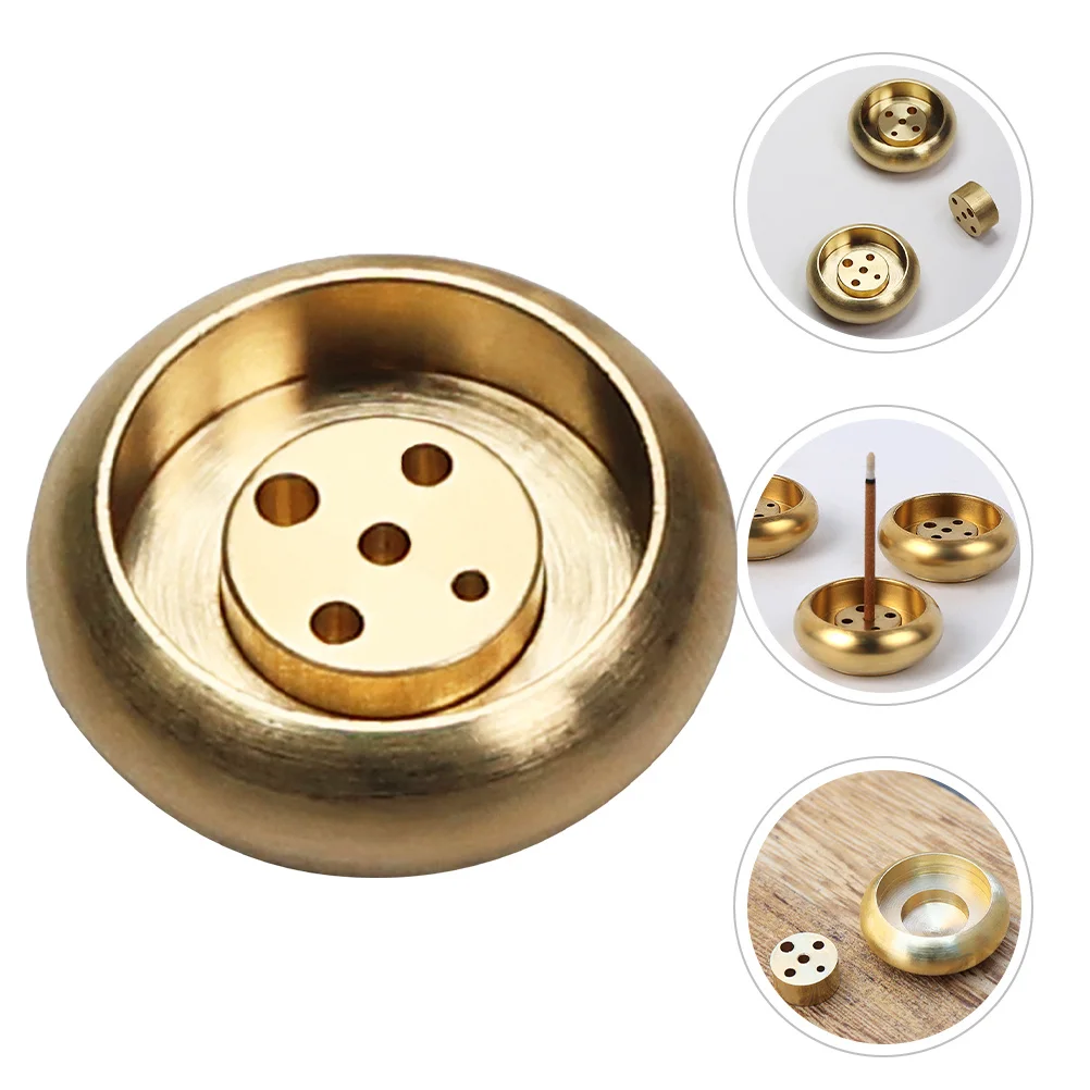

Elegant Brass Incense Burner Holder Stick Type Zen Design Tabletop Decor for Fresh Air Relaxation Home Office Meditation Use