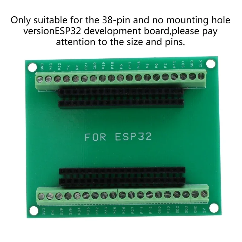 Плата ESP32 GPIO 1 в 2 для 38-контактной узкой версии ESP32 ESP-WROOM-32 Плата разработки микроконтроллера