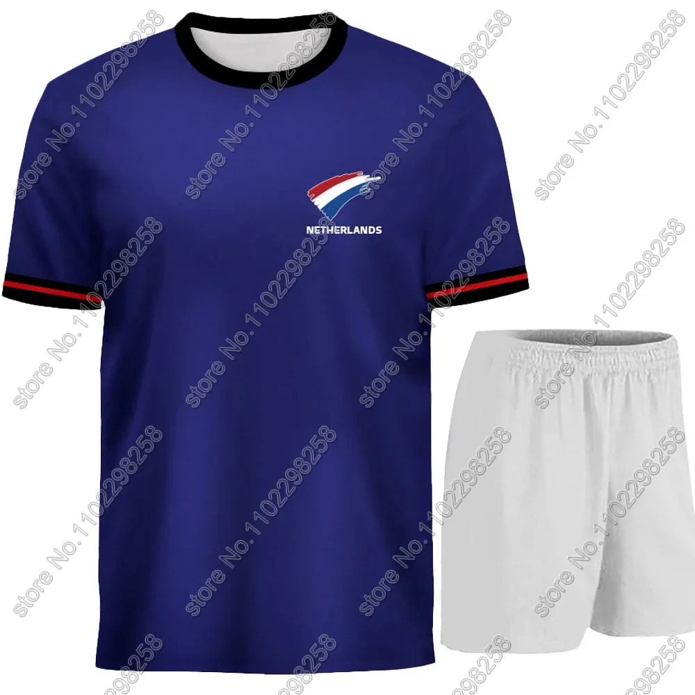 Maillot Holandia koszulka narodowa fani drużyny 2024 t-shirty holenderskie męskie spodenki odzież uliczna do biegania Casual strój treningowy ubrać