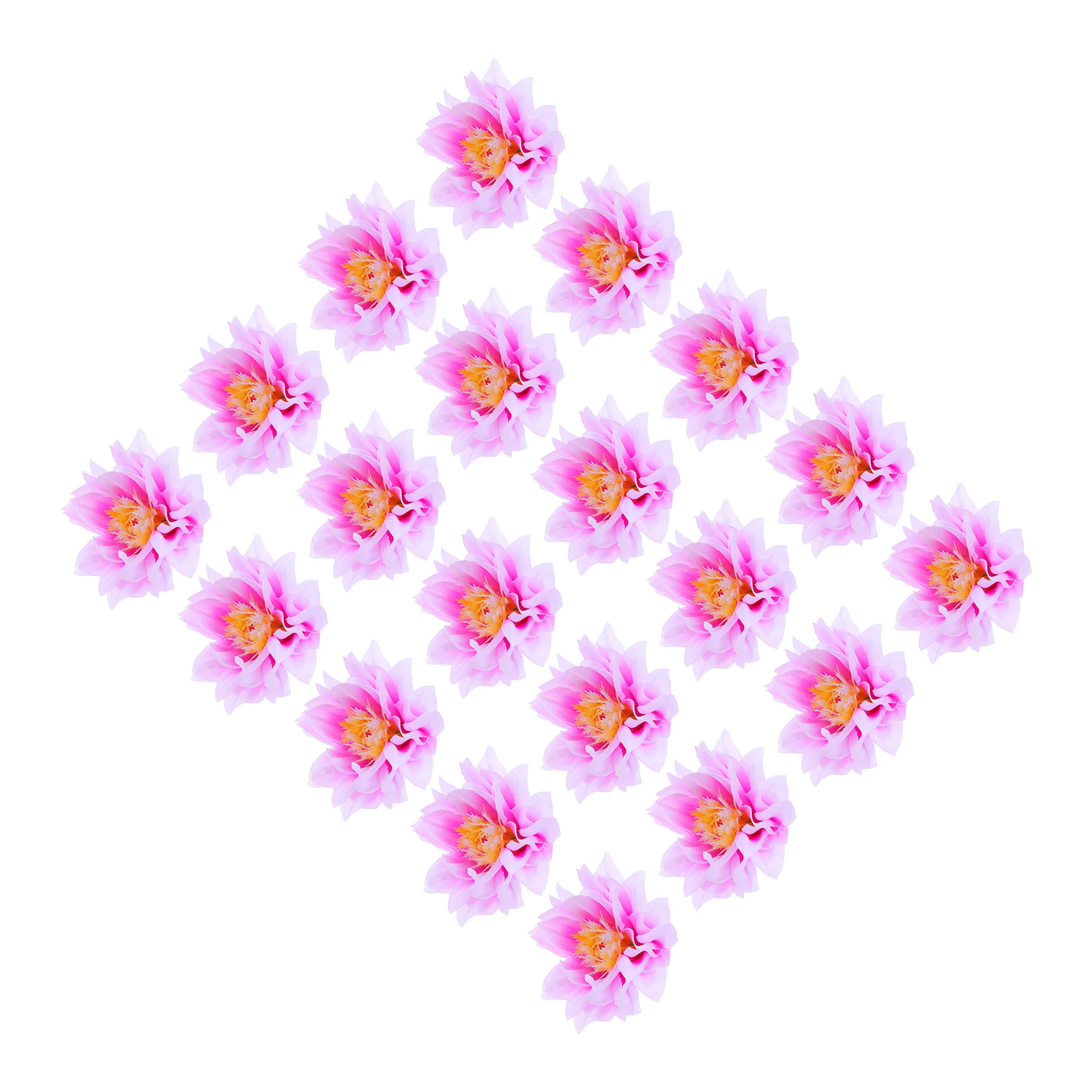 

20 PCS Decorative Flower Head Artificial Arrangement Diy Crafting Decorations Fabric Heads Silk Cloth Flowers for Crafts