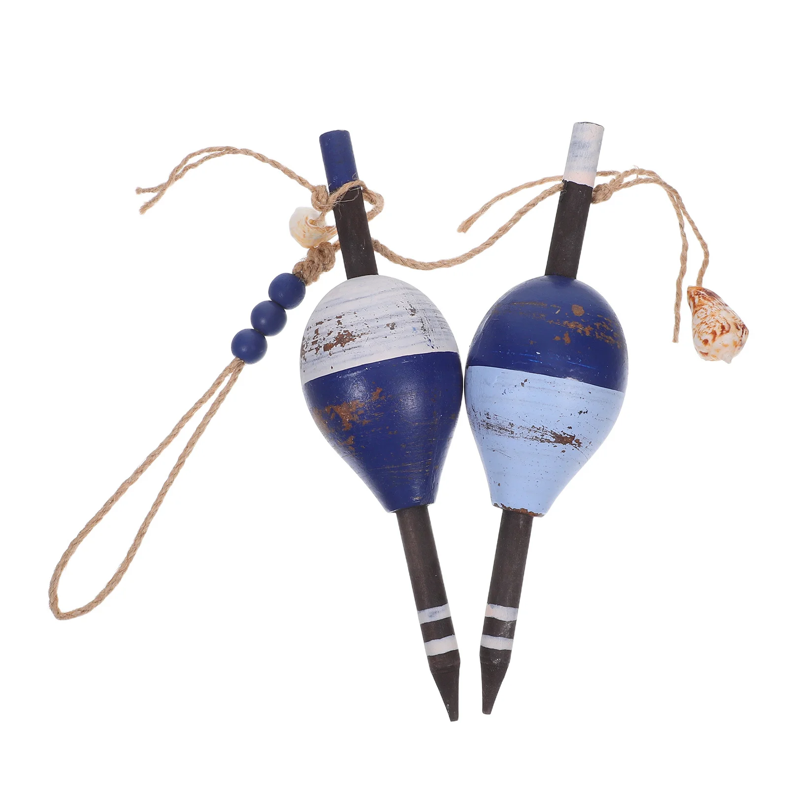 

Wooden Nautical Buoy Wall Hanging Decor Rustic Mediterranean Style Coastal Room Art for Living Bedroom Beach House