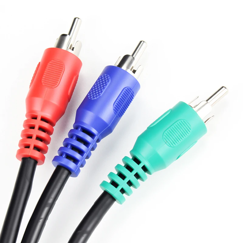 كابل فيديو مكون 3-RCA ذكر إلى 3RCA ذكر RGB Ypbpr كابل فيديو مكون لهاتف سامسونج LG Sony HDTV DVD STB