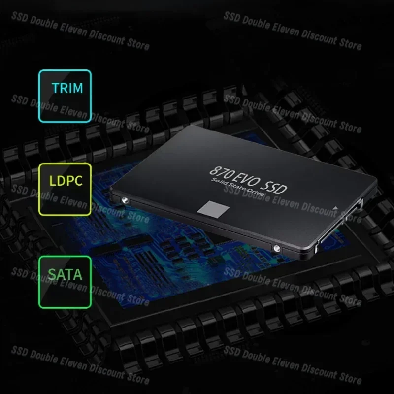 Disque SSD interne pour PC ou ordinateur portable, mise à niveau de la mémoire et du stockage pour les créateurs informatiques, 870 EVO, SATA III, SSD 1 To, 2.5"