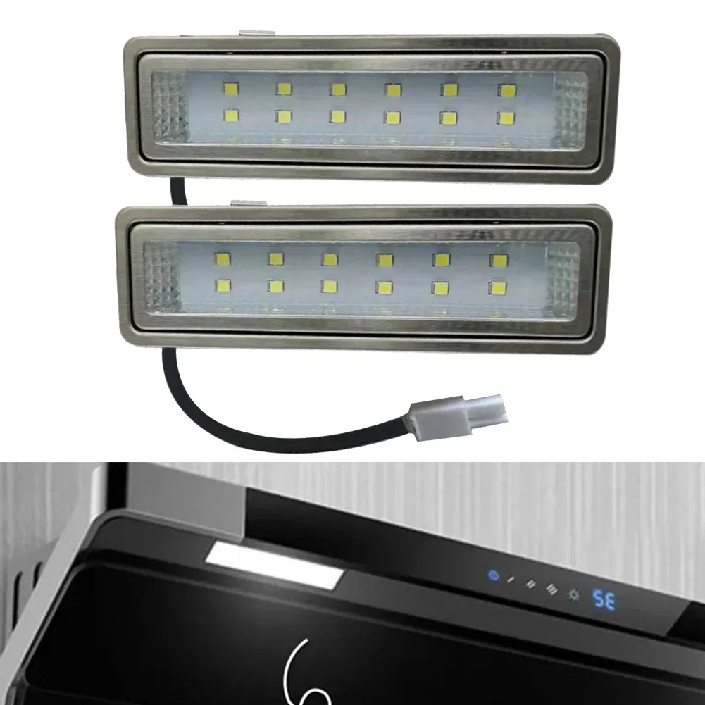 2pcs Pump Lamp Rectangular Cold Light Integrated Stove Lighting Range Hood Lamp DC12V 1.5W Home Appliance Accessories