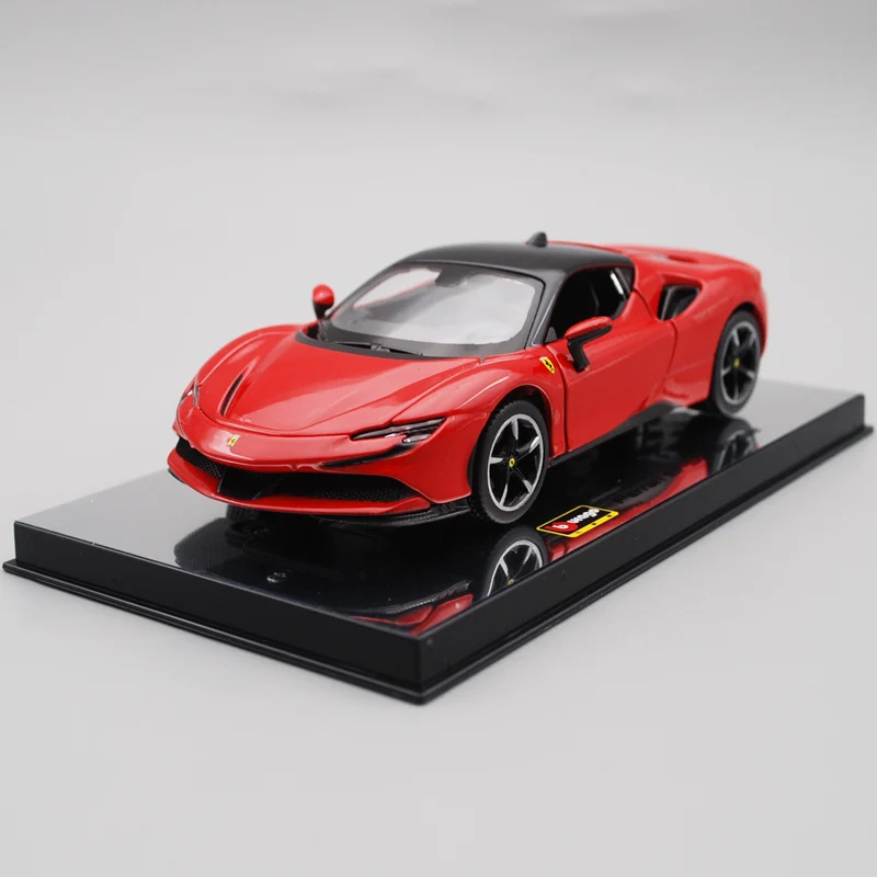 Bburago 1:32 New Style Ferrari Laferrari Sound And Light Alloy Luxury Vehicle Diecast Pull Back Car Model Collection Gift